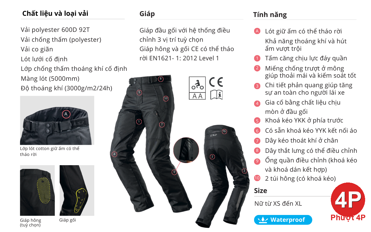 quan bao ho ls2 chart evo