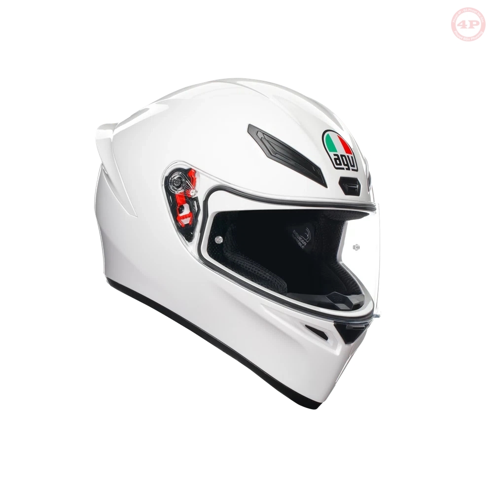 K1 S SOLID WHITE – DOT(E2206) – MŨ BẢO HIỂM FULL FACE AGV - Phượt 4P