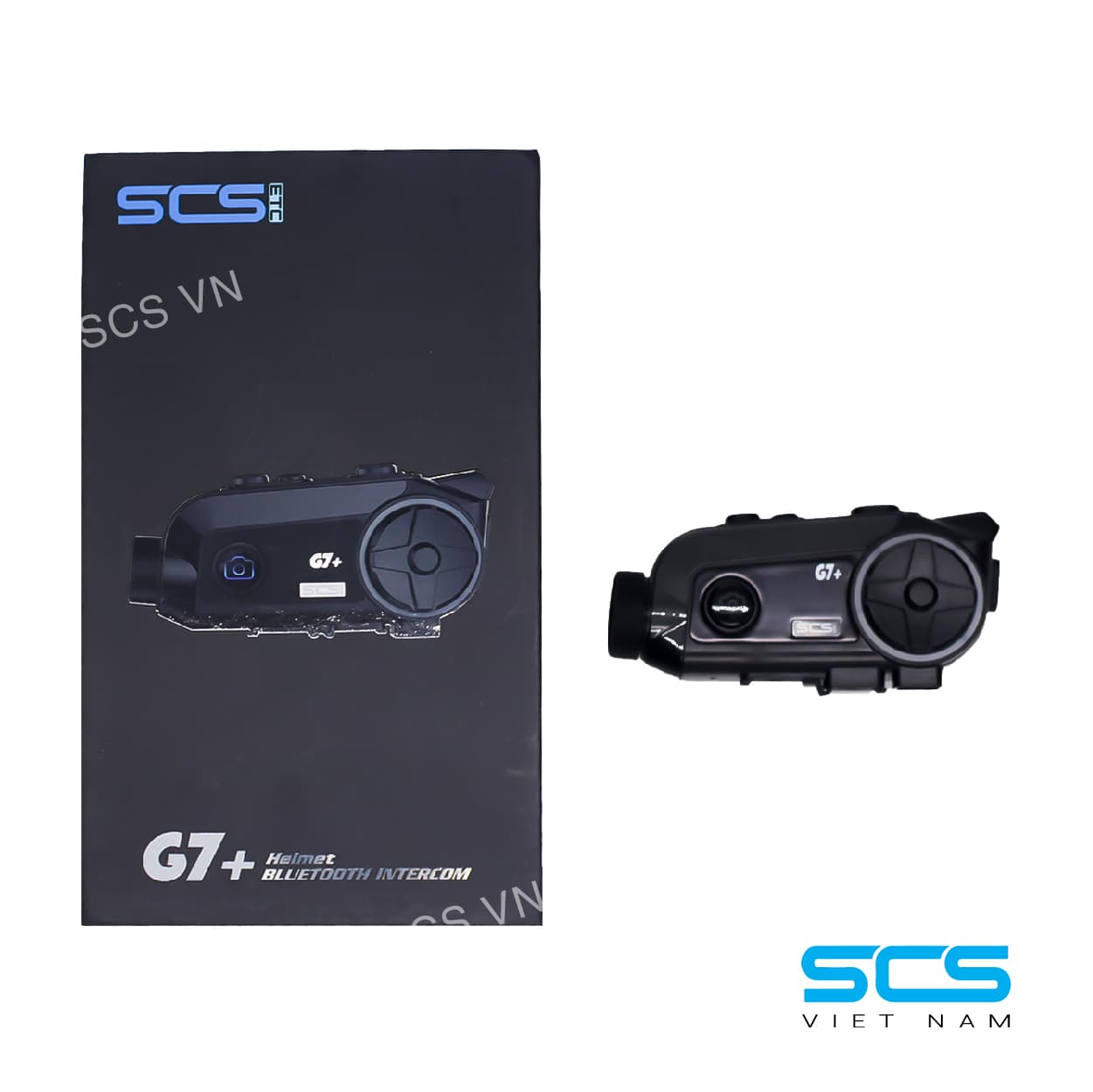 SCS - TAI NGHE BLUETOOTH CAMERA INTERCOM SCS G7+ CHO MŨ BẢO HIỂM - Phượt 4P - Sản phẩm